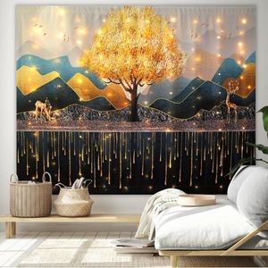 Bedroom Modern Abstract Wall Art Decor Accent; Nature Scenes Mountain Tree Art